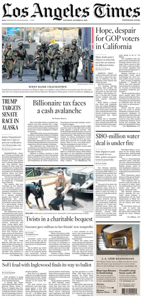 Cover of Los Angeles Times