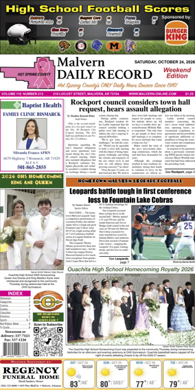 Cover of Malvern Daily Record