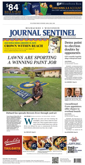Cover of Milwaukee Journal Sentinel