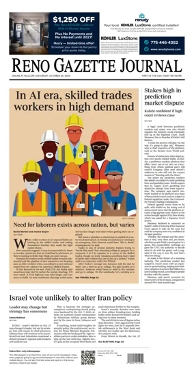 Cover of Reno Gazette Journal