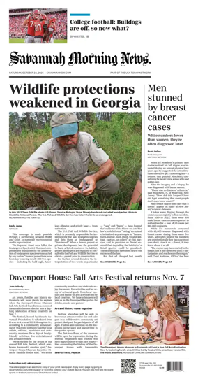 Cover of Savannah Morning News