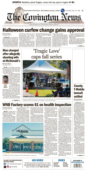 Cover of The Covington News