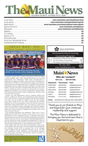 Cover of The Maui News - Weekender