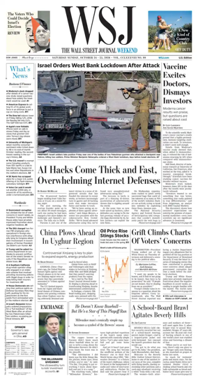 Cover of The Wall Street Journal