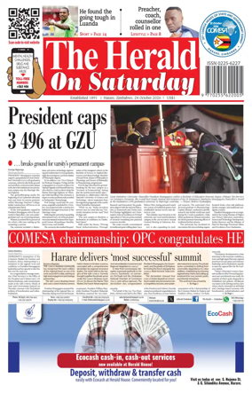 Cover of The Herald (Zimbabwe)