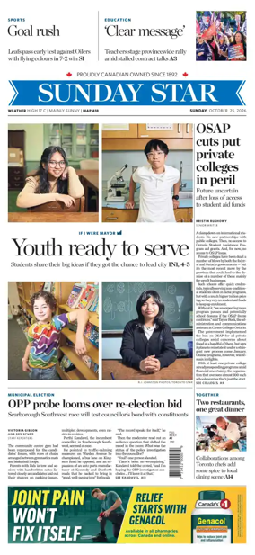 Cover of Toronto Star