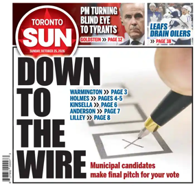 Cover of Toronto Sun