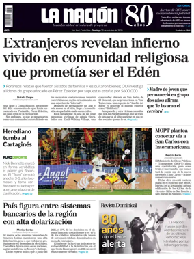 Cover of La Nacion (Costa Rica)
