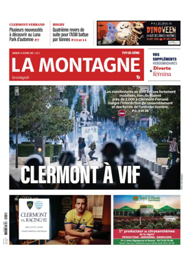 Cover of La Montagne (Clermont-Metropole)