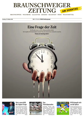 Cover of Braunschweiger Zeitung am Sonntag