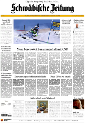 Cover of Schwabische Zeitung (Bad Saulgau)