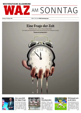 Cover of Westdeutsche Allgemeine Zeitung (WAZ am Sonntag)