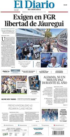 Cover of El Diario de Chihuahua