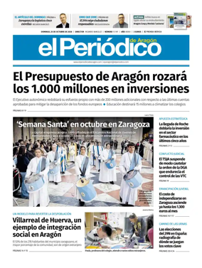 Cover of El Periodico Aragon