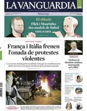 Cover of La Vanguardia (Catalonia - 1st edition)