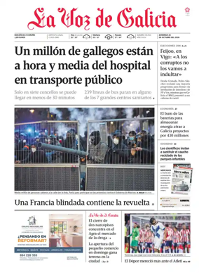 Cover of La Voz de Galicia (A Coruna)