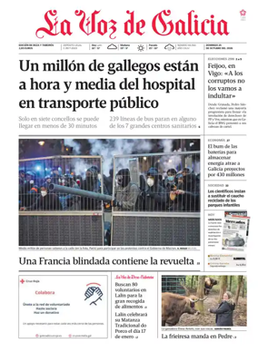 Cover of La Voz de Galicia (Deza)