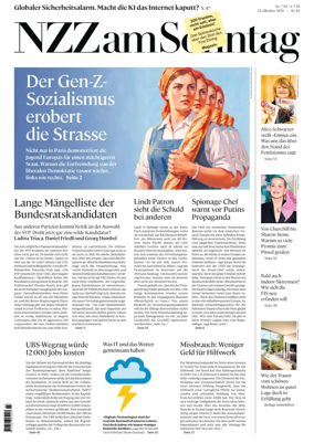 Cover of Neue Zurcher Zeitung Sunday