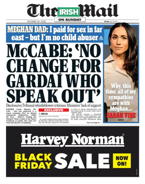 Cover of The Irish Mail on Sunday