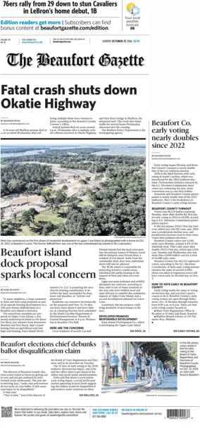 Cover of Beaufort Gazette (Sunday)