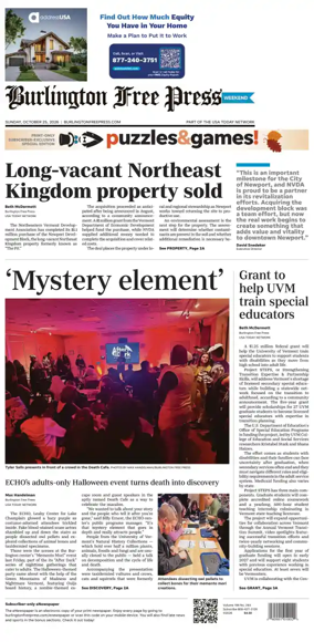 Cover of Burlington Free Press
