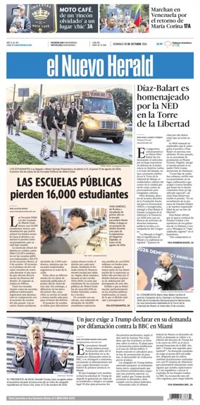 Cover of El Nuevo Herald (Sunday)