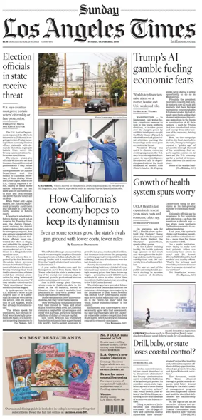 Cover of Los Angeles Times (Sunday)