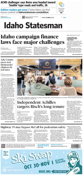 Cover of The Idaho Statesman (Sunday)