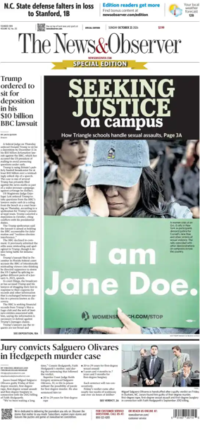 Cover of The News & Observer (Sunday)