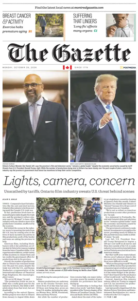 Cover of Montreal Gazette