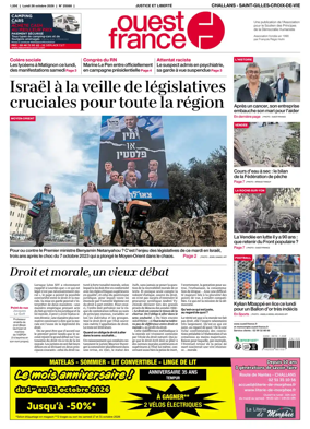 Cover of Ouest France (Challans / Saint-Gilles-Croix-de-Vie)