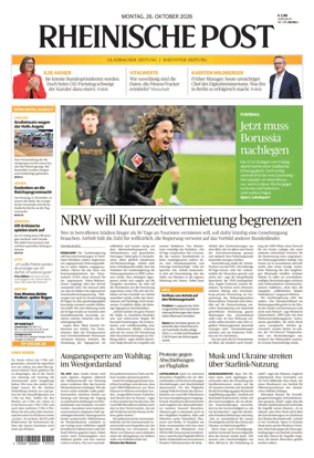 Cover of Rheinische Post - Monchengladbach and Korschenbroich