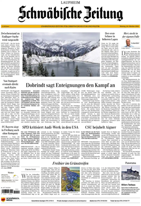 Cover of Schwabische Zeitung (Laupheim)
