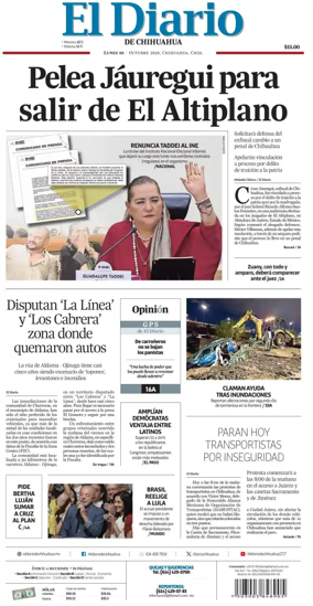 Cover of El Diario de Chihuahua