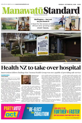 Cover of Manawatu Standard