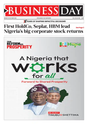Cover of Business Day (Nigeria)
