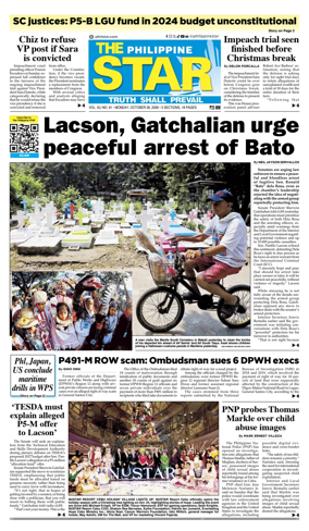 Cover of The Philippine Star