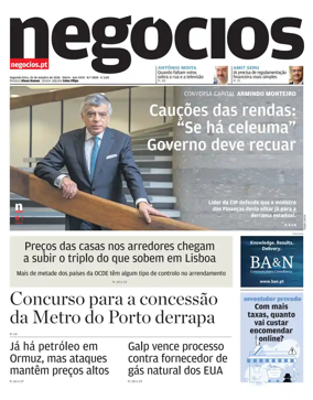 Cover of Jornal de Negocios