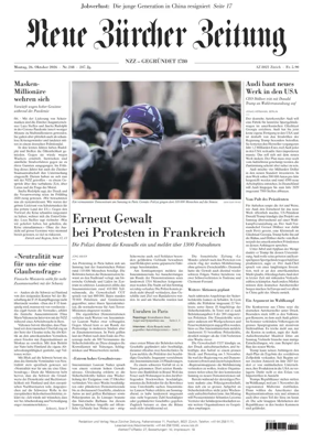 Cover of Neue Zurcher Zeitung