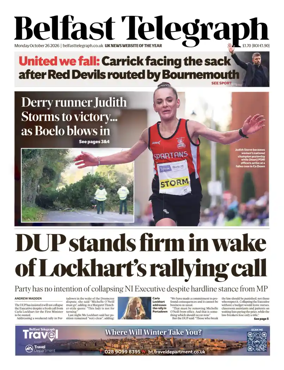 Cover of Belfast Telegraph