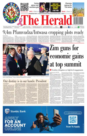 Cover of The Herald (Zimbabwe)