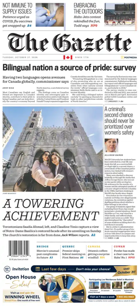 Cover of Montreal Gazette