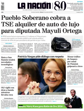 Cover of La Nacion (Costa Rica)