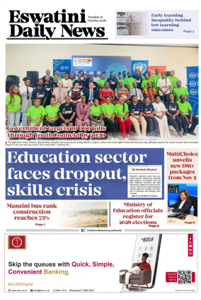 Cover of Eswatini Daily News