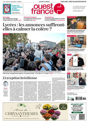 Cover of Ouest France (Challans / Saint-Gilles-Croix-de-Vie)