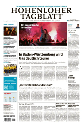 Cover of Hohenloher Tagblatt