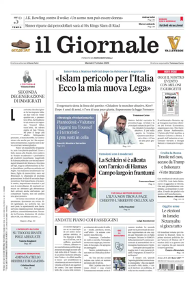 Cover of Il Giornale (Italy)