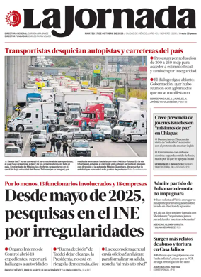 Cover of La Jornada