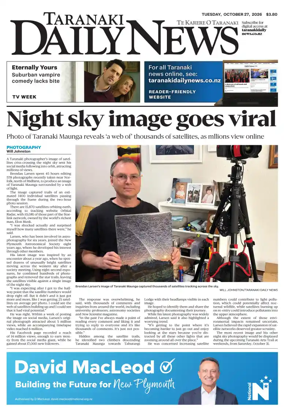 Cover of Taranaki Daily News