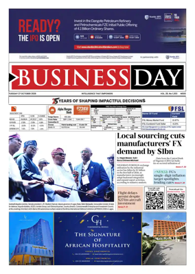 Cover of Business Day (Nigeria)